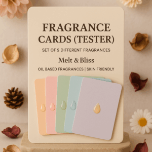 Fragrance Cards (Tester) | Set of 5 Different Fragrances | Melt & Bliss | Oil Based Fragrances | Skin Friendly