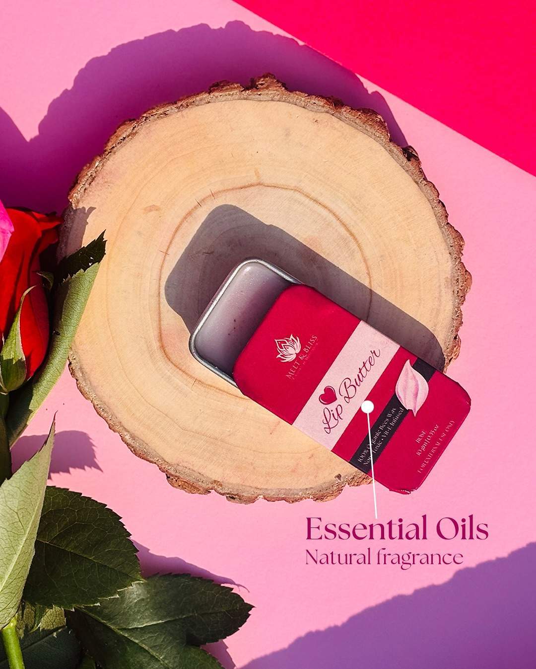 Lip Butter (Slider) | Melt & Bliss Lip Healing Butter | Made from Pure Butters & Wax | Skin Care | Non-Toxic | 15 gm | Lip Care | No Added Preservatives | Vitamin E Hydration | Hand Poured in Bharat - Image 3