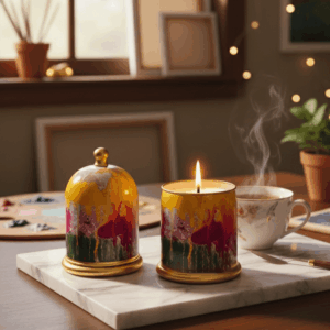 Mosaic Series | Melt & Bliss Healing Scented Candle | Pure Soy Wax | Gifting | Festival & Diwali | 30+Hrs | 150 gm | Home | Meditation | Skin-Friendly | Hand Poured in Bharat