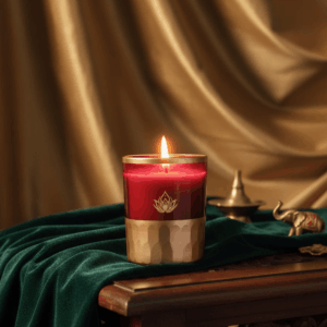 Golden Serenity Series | Melt & Bliss Healing Scented Candle | Pure Soy Wax | Gifting | Festival & Diwali | 30+Hrs | 250 gm | Home | Meditation | Skin-Friendly | Hand Poured in Bharat